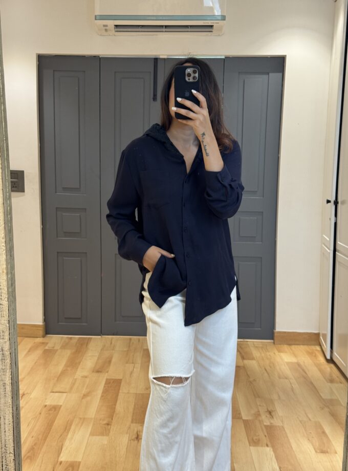 Meta Hoodie linen shirt