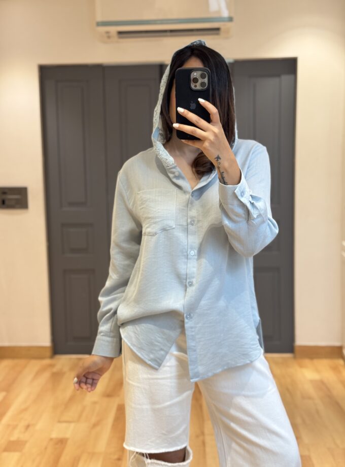 Meta Hoodie linen shirt
