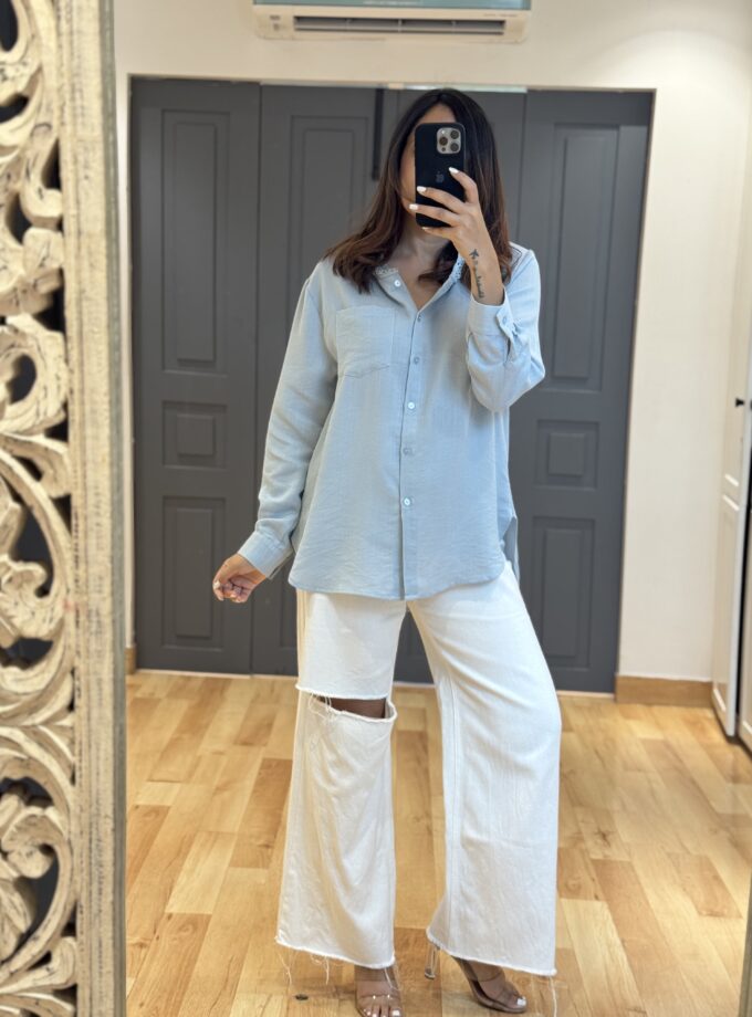 Meta Hoodie linen shirt