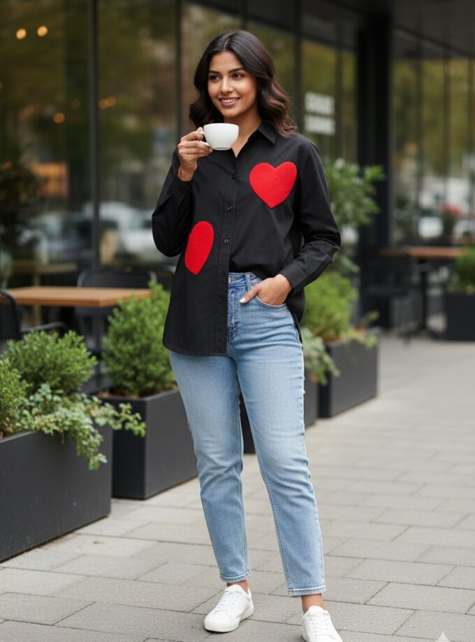 Tufted Heart Shirt