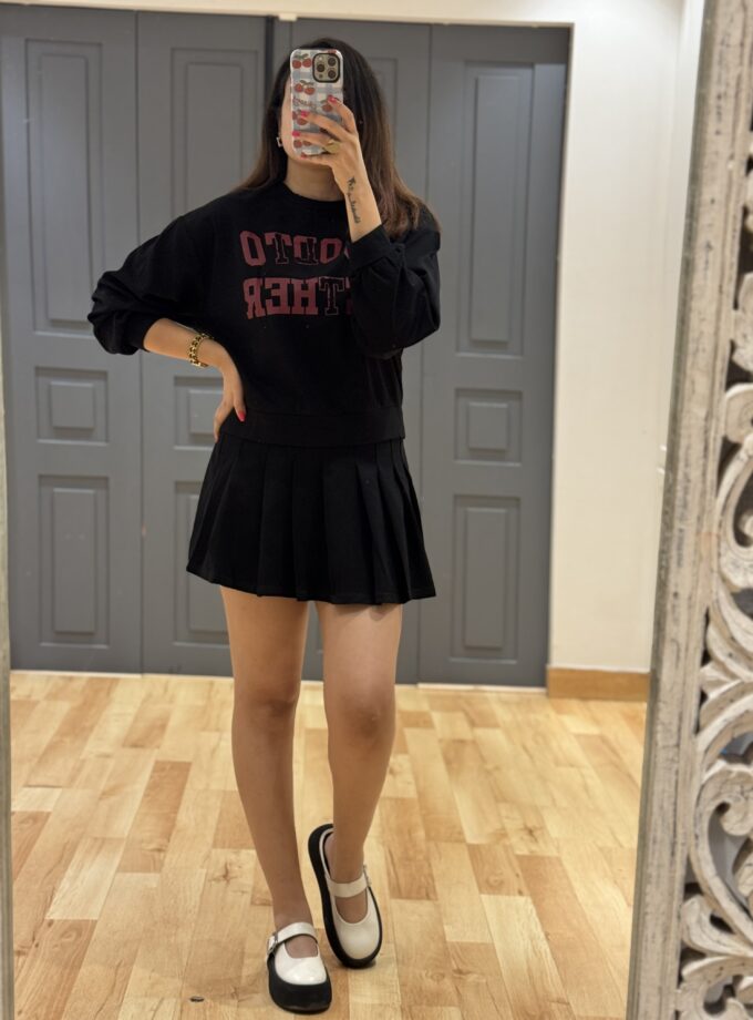 Goop Sweatshirt And Skort Coord Set