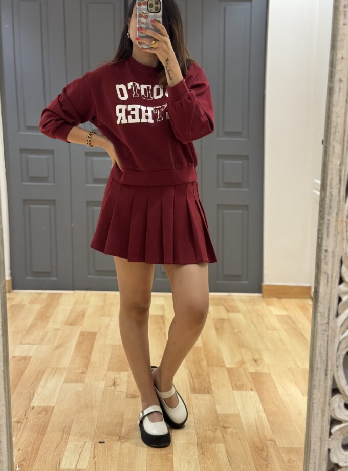 Goop Sweatshirt And Skort Coord Set