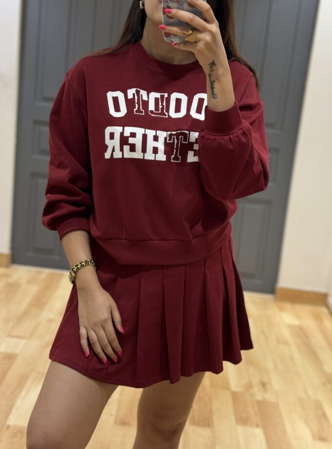 Goop Sweatshirt And Skort Coord Set