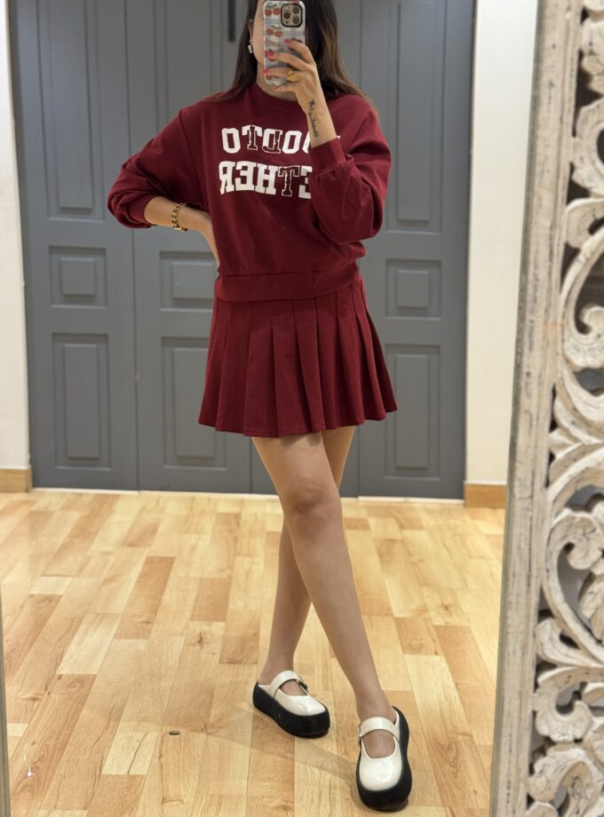 Goop Sweatshirt And Skort Coord Set