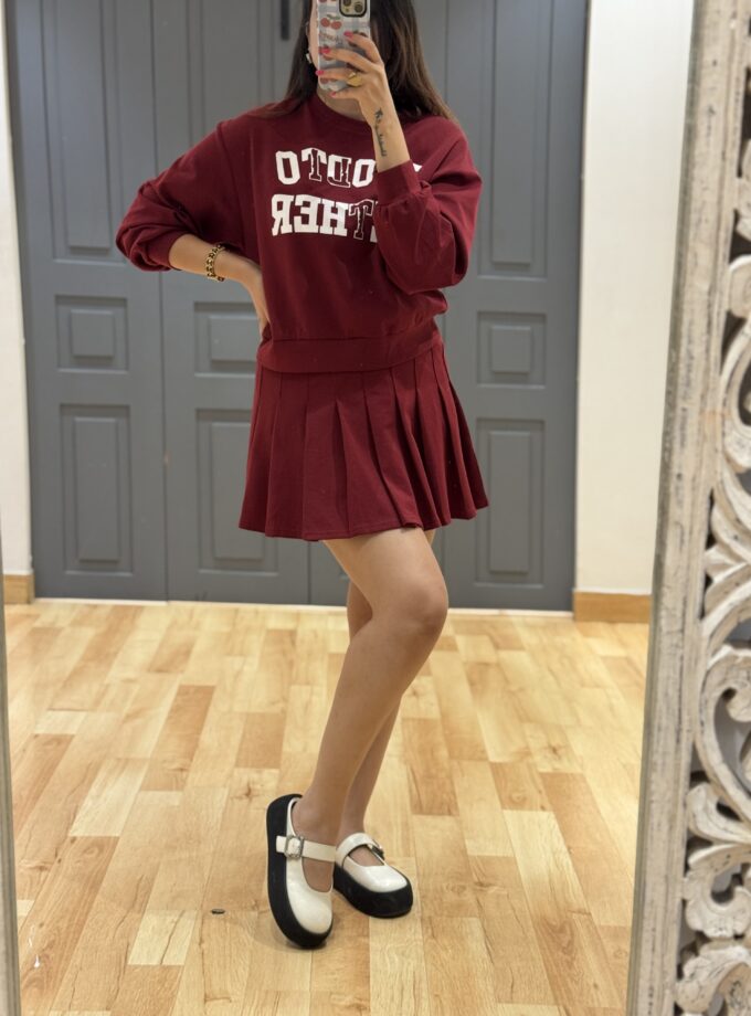 Goop Sweatshirt And Skort Coord Set