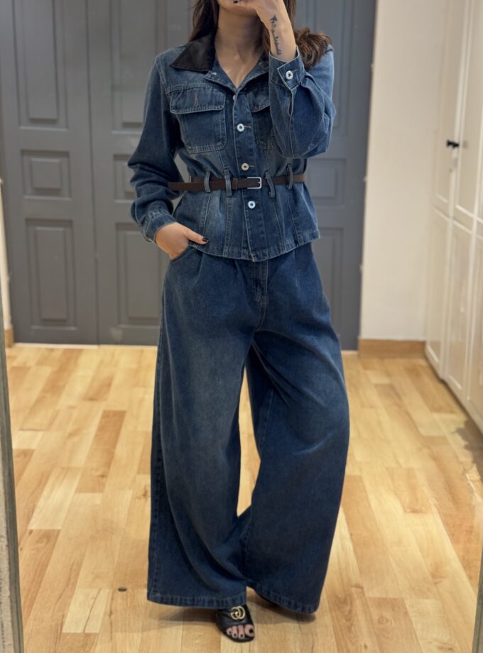 Juel Denim Jacket And Jeans With Belt