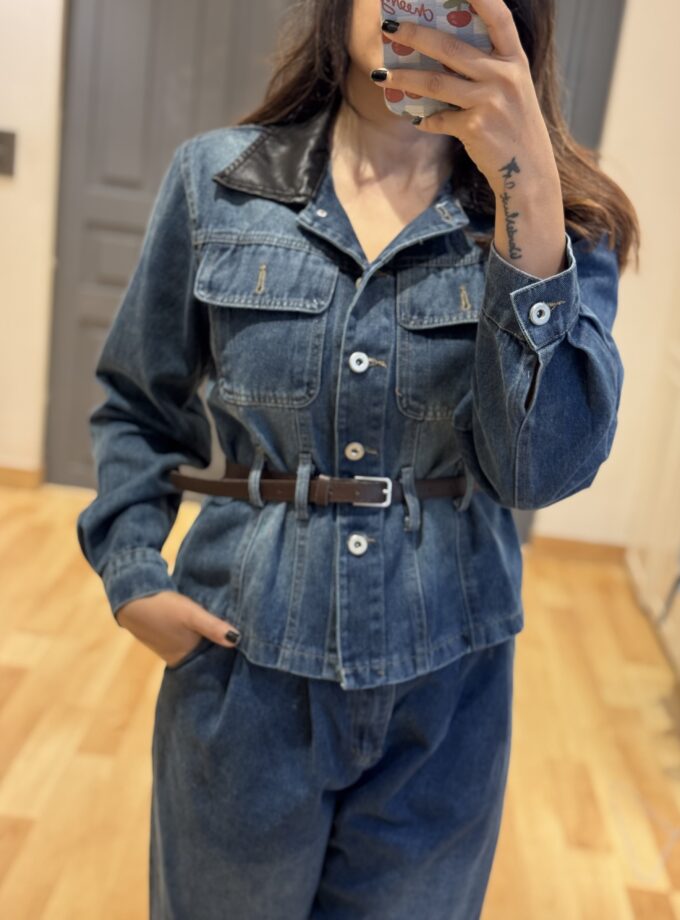 Juel Denim Jacket And Jeans With Belt