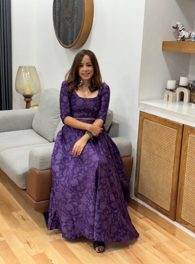 Levo Indo Western Bandhani Skirt & Top Set