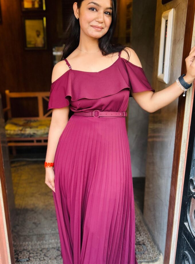 maye printed long dress