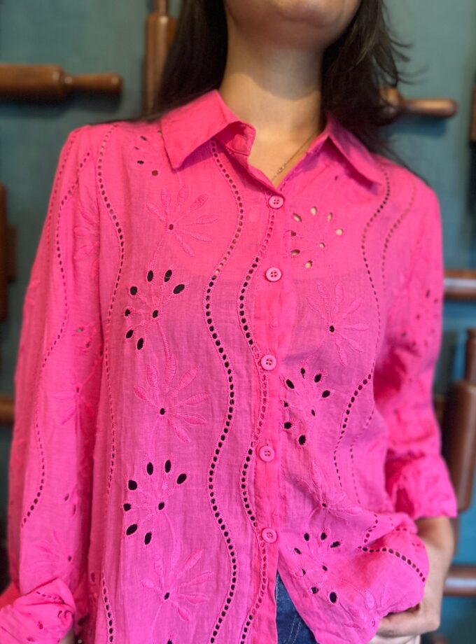 Schiffli cotton Shirt