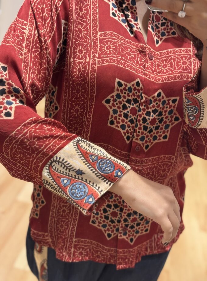 Ajrakh Denim coord set