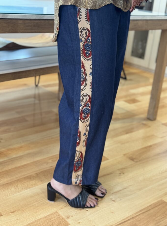 Ajrakh Denim Coord Set