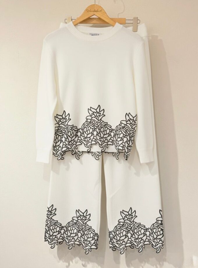 Snowy Sweater And Warm Pants Coord Set