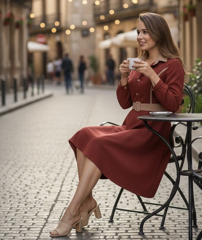 Aprol Dress With Belt
