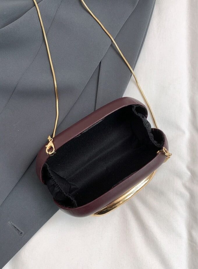 Gold Clasp Box Bag With Sling