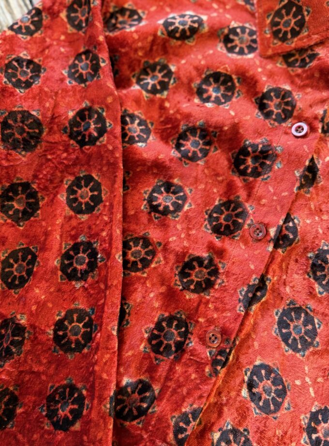 Velvet Ajrakh Maldhari Heritage Shirt