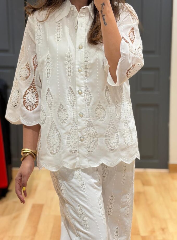 Scallop Embroidered Coord set