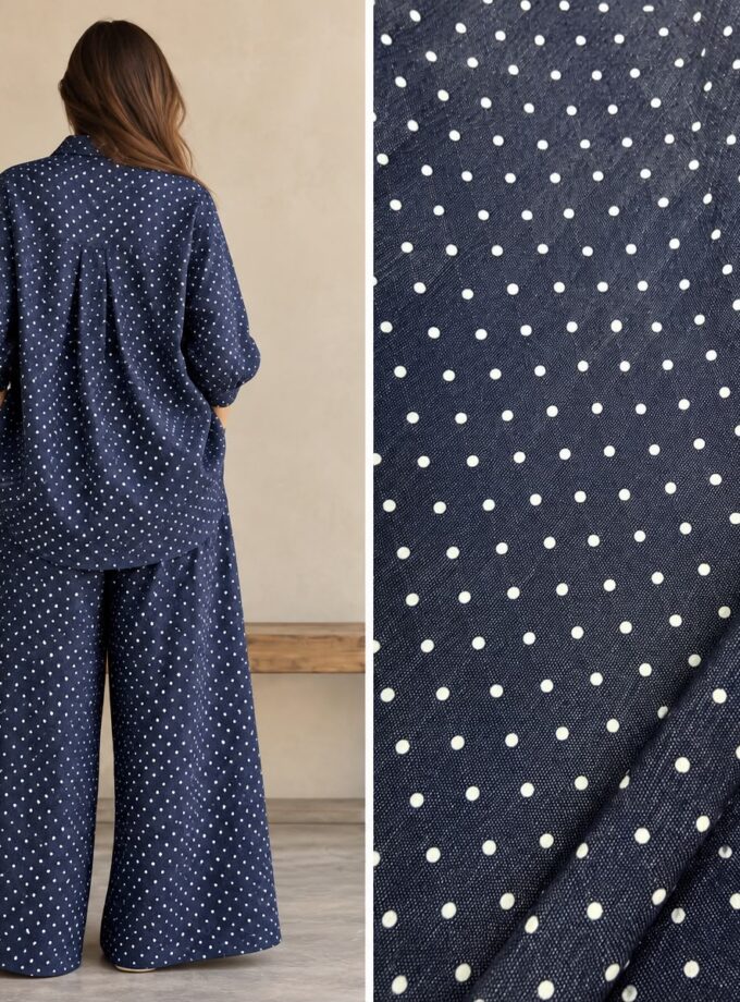 Polka Denim Coord Set